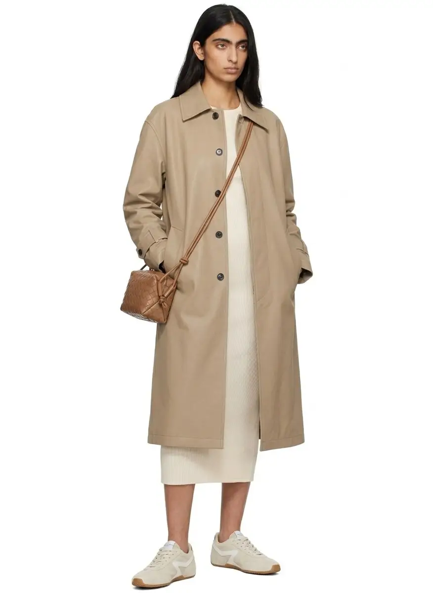 TONYWACK Beige Single-Breasted Trench Coat 7