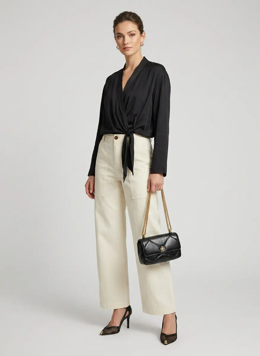 Minimalist Silk & Trousers