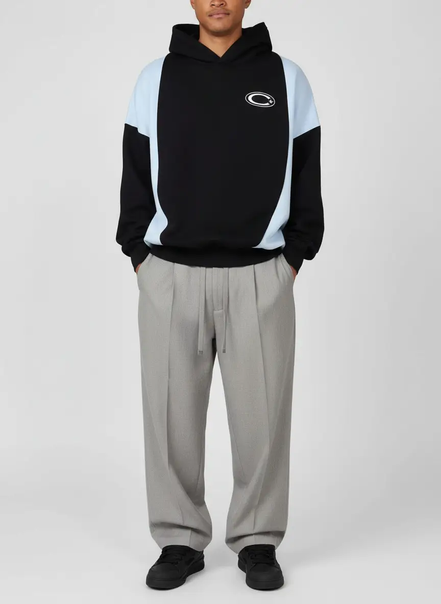 CARRE Men's C-Star Panel Oversized Hoodie 8