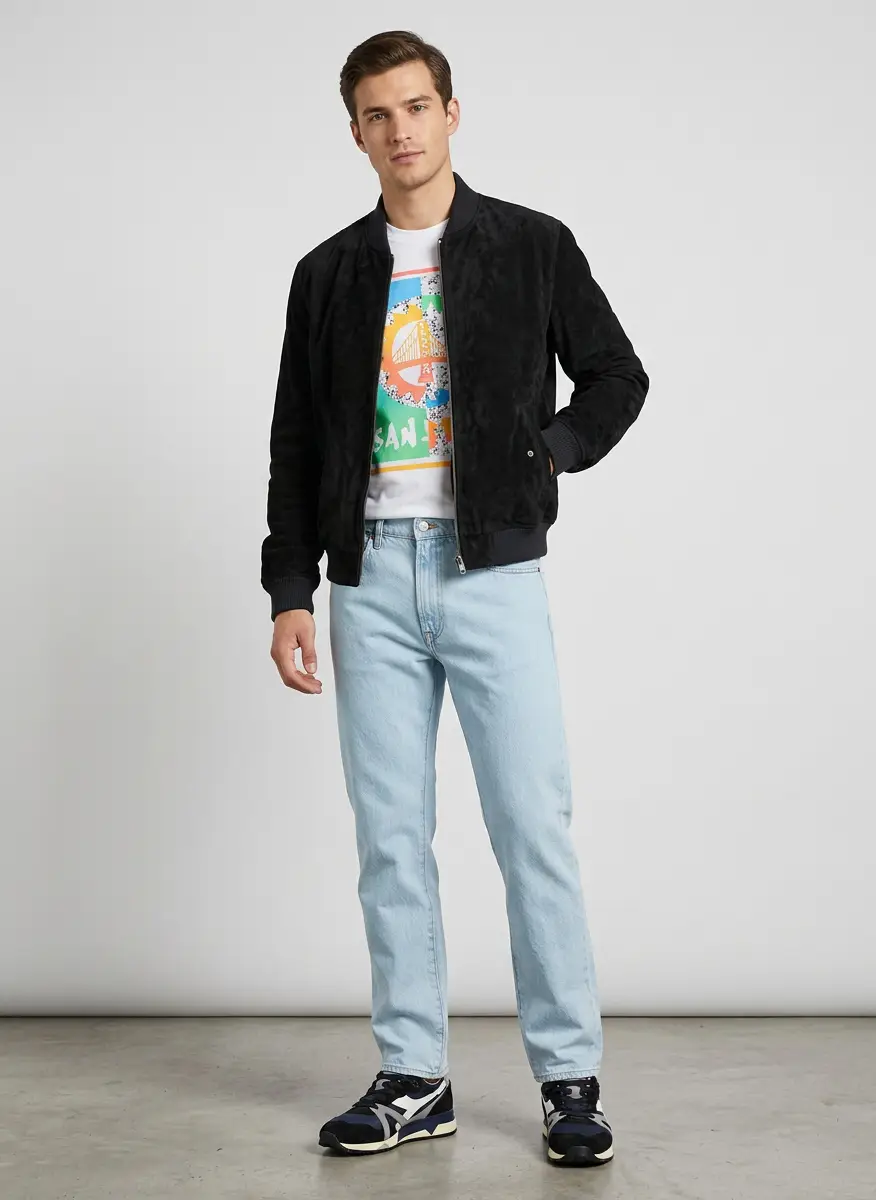 BGSD Men Urban Leather Bomber Jacket 8