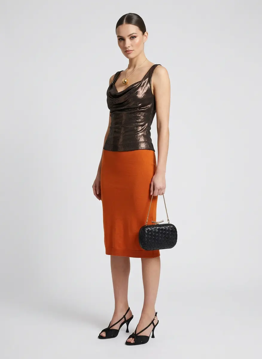 Draped Metallic Muse