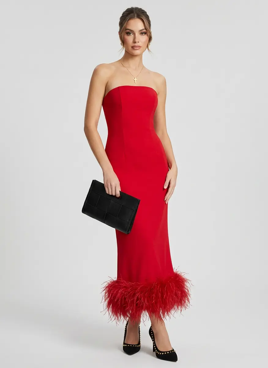 Minimalist Crimson Gala