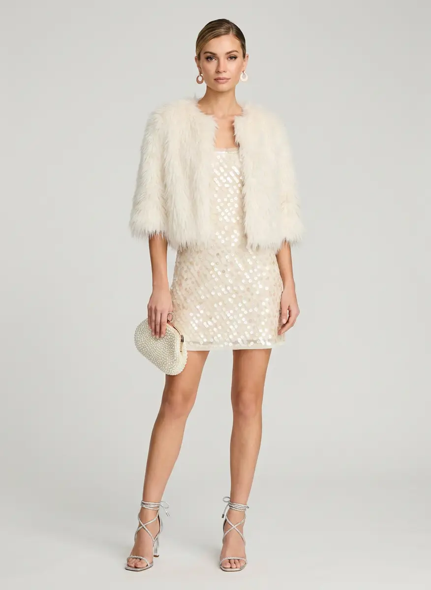BCBG Faux Fur Shrug 6