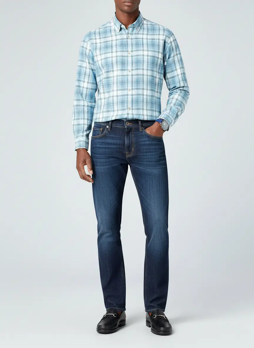 AURALEE Airy checked wool shirt 8