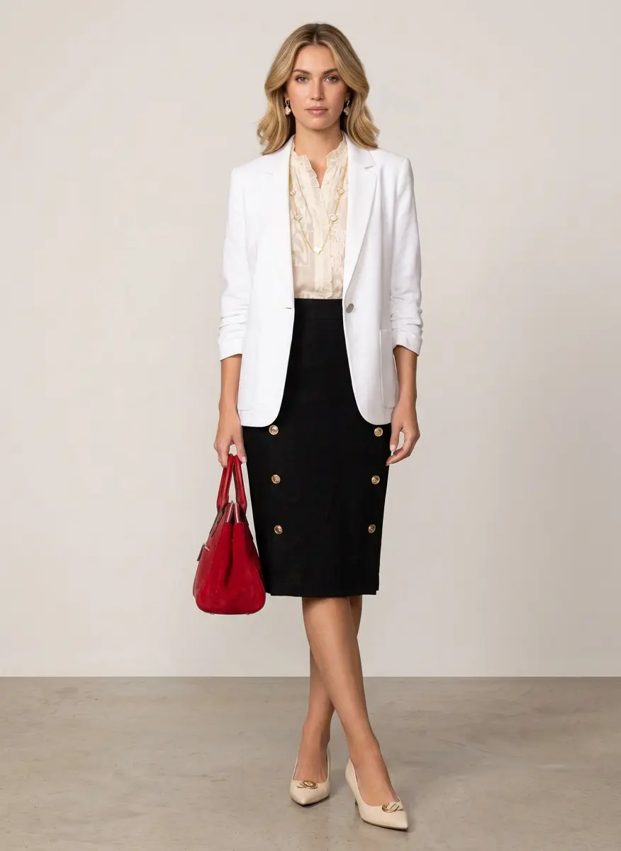 Classic Contrast Power Look