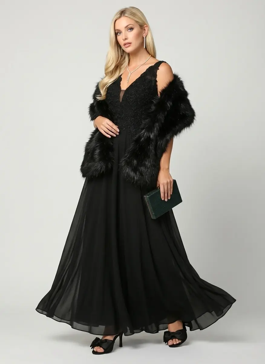 Midnight Fur & Satin
