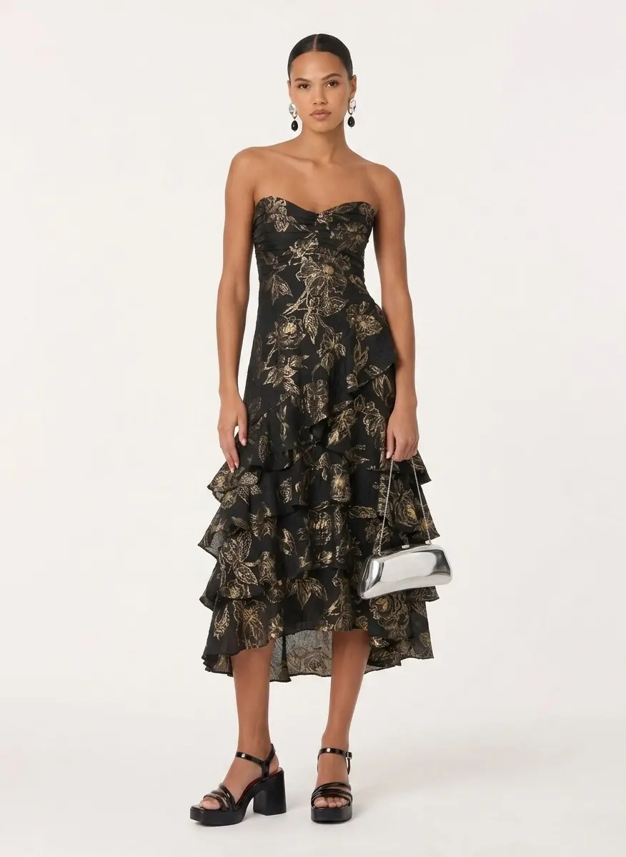 Shimmering Floral Noir