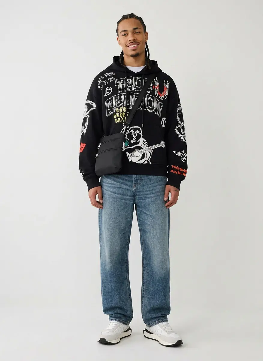 True Religion Men's Oversized Loose-Fit Hoodie 6