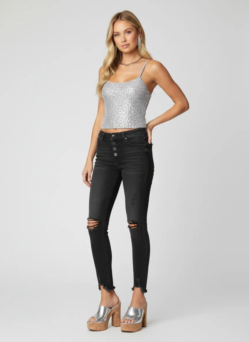 Edgy Sequin Chic