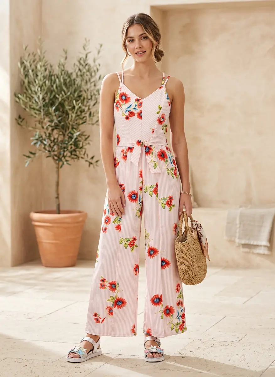 Sky Bright Romper Look