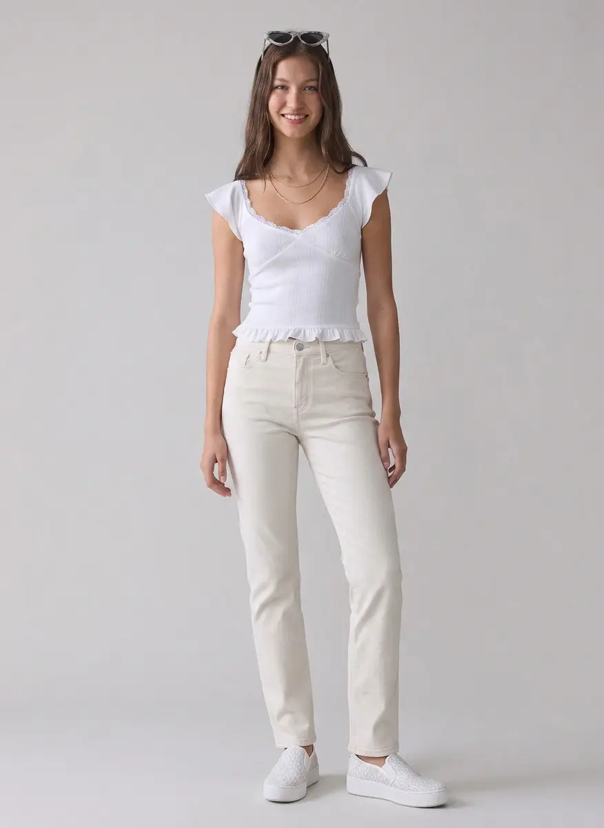Kimchi Blue Kimchi Blue Posie Pointelle Knit Lace-Trim Ruffle Top 7