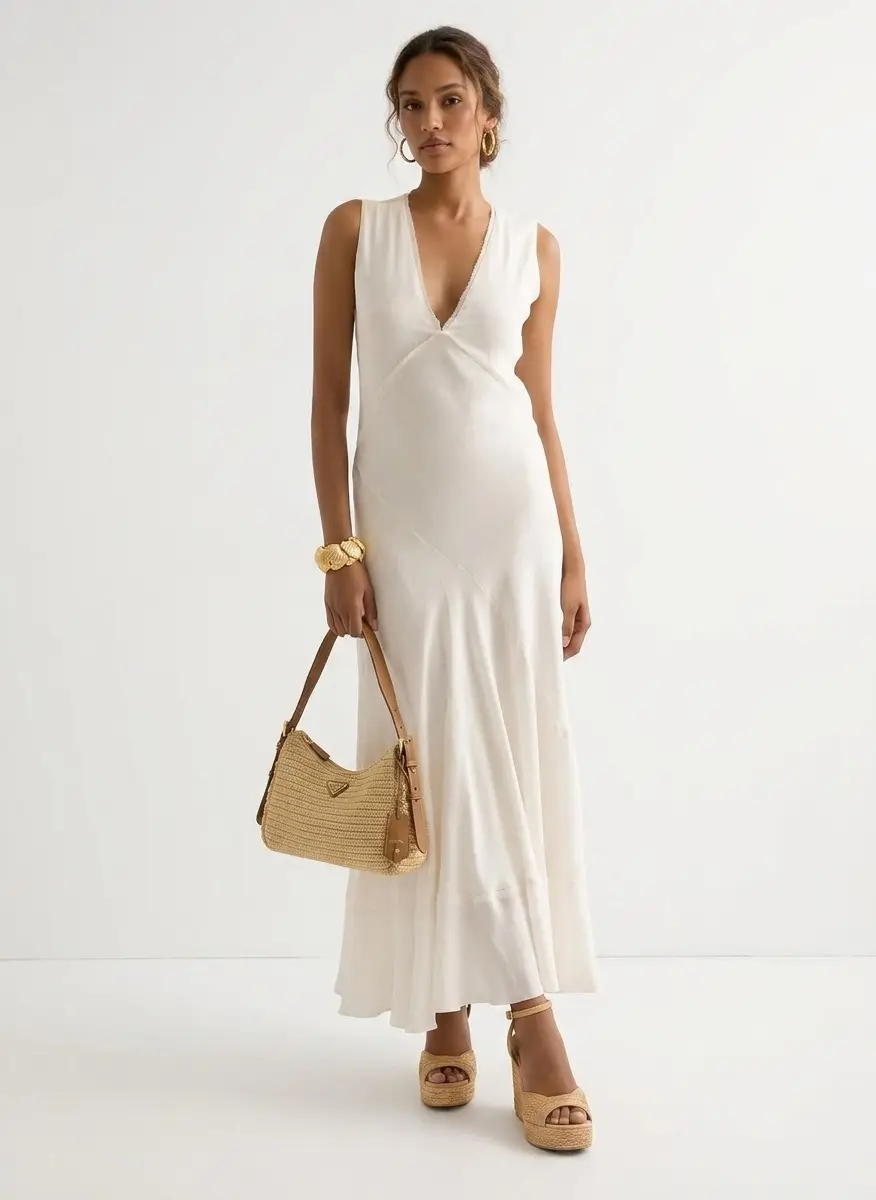 Souliers Martinez Summer raffia espadrille wedges 7