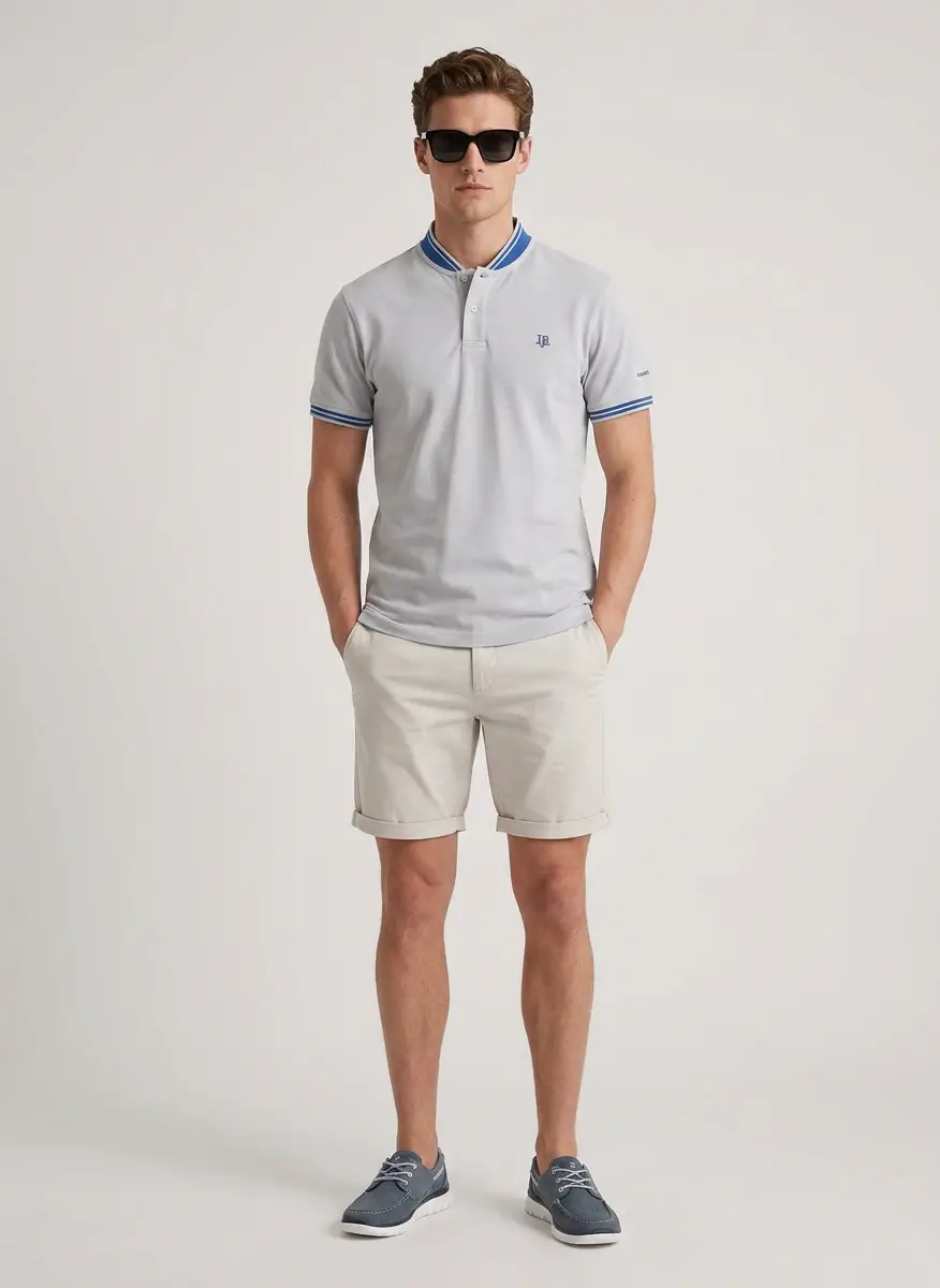 REISS Men's Wicket Modern Fit 7" Cotton Blend Chino Shorts 7