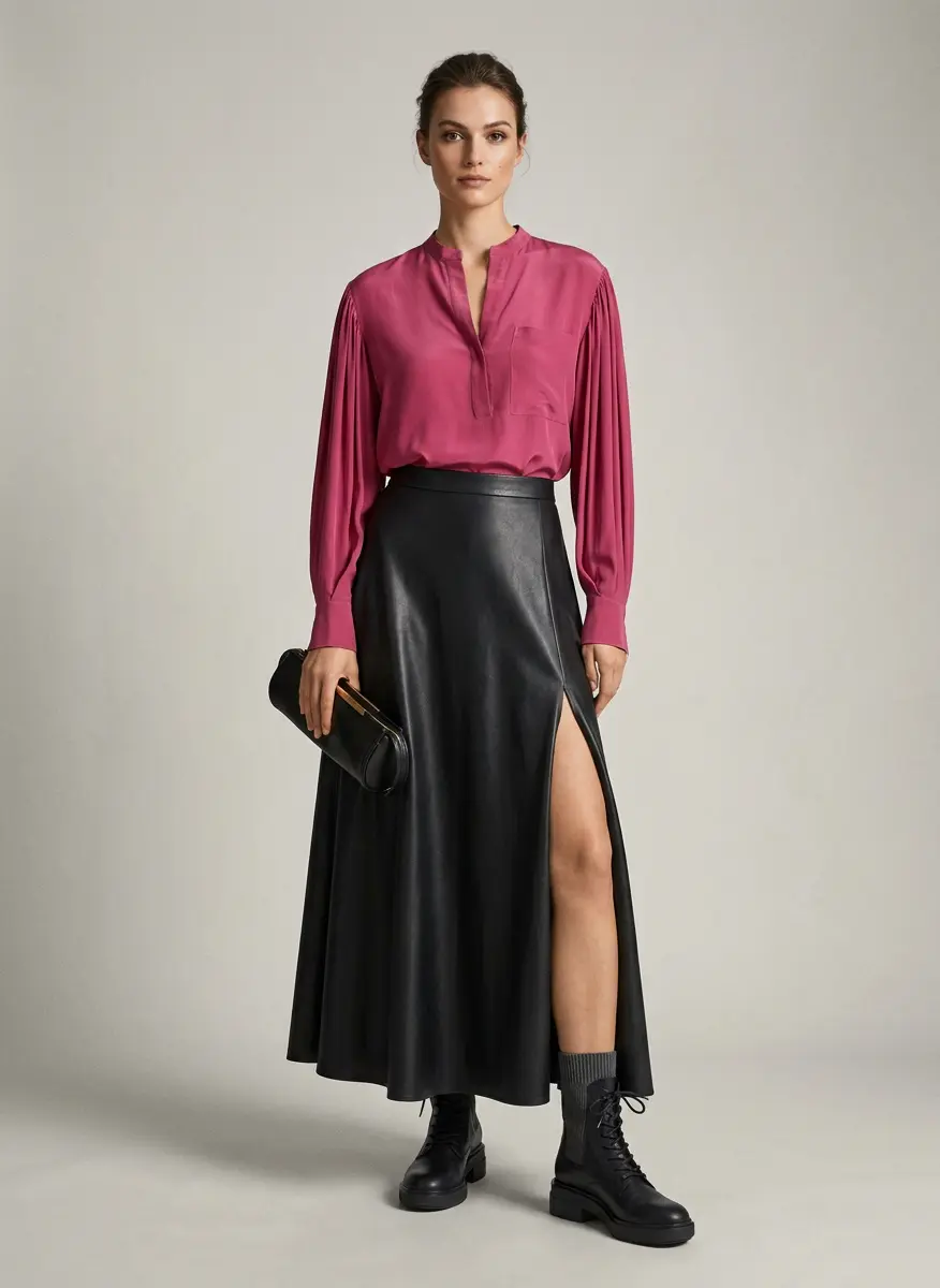 Modern Edgy Leather Ensemble