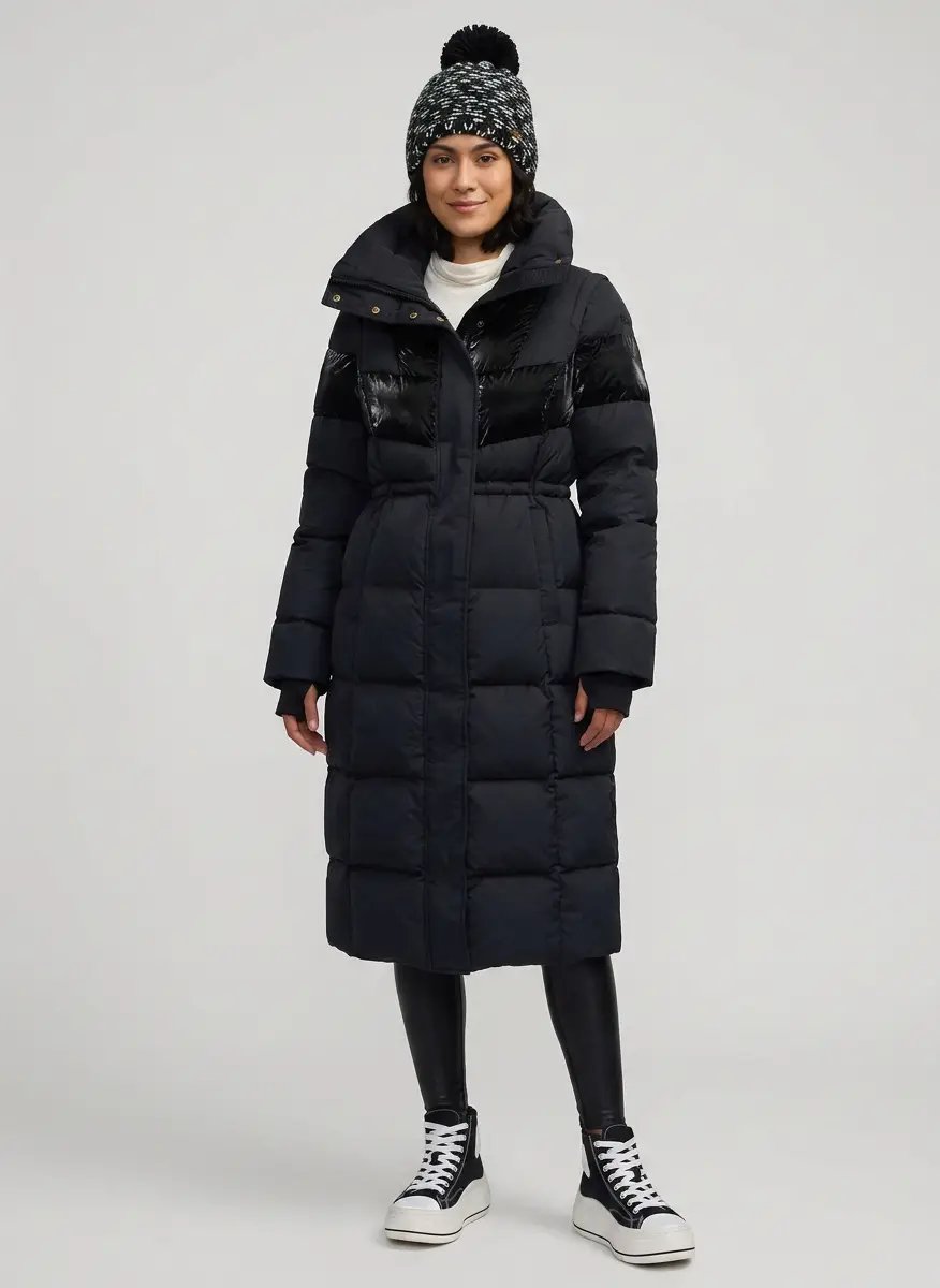 Scotch & Soda Kaatye Quilted Maxi Puffer Jacket with Oversized Collar - Women's 7