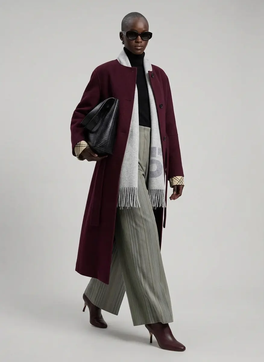 Modern Bordeaux Contrast
