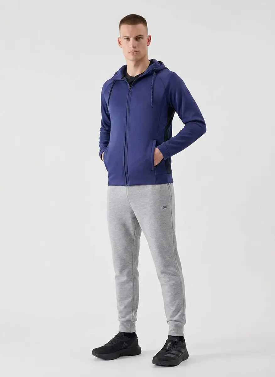 4F Men's Zipped Hooded Quick-Drying Training Sweatshirt 8