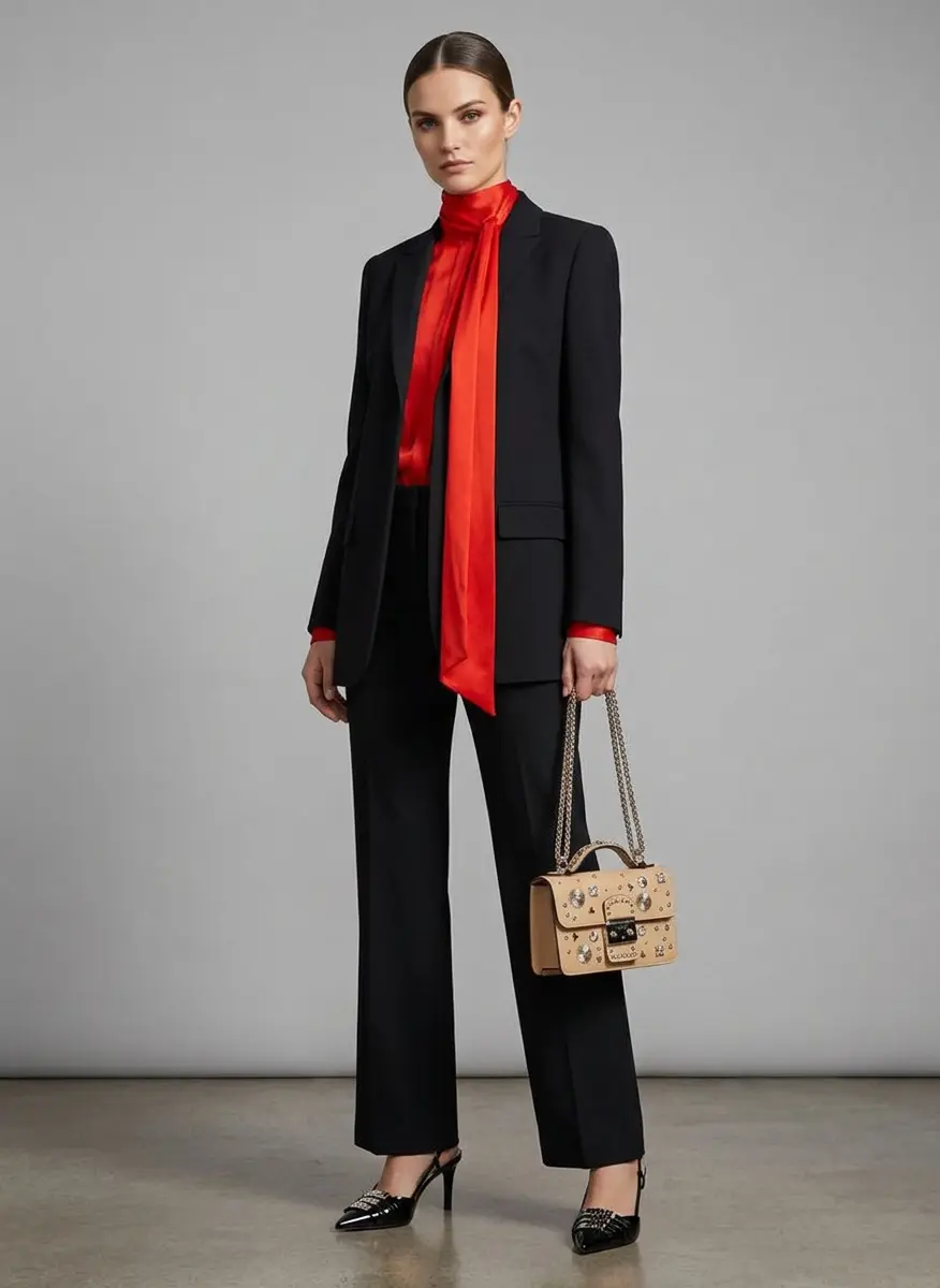 Power Tailoring & Crimson Accents