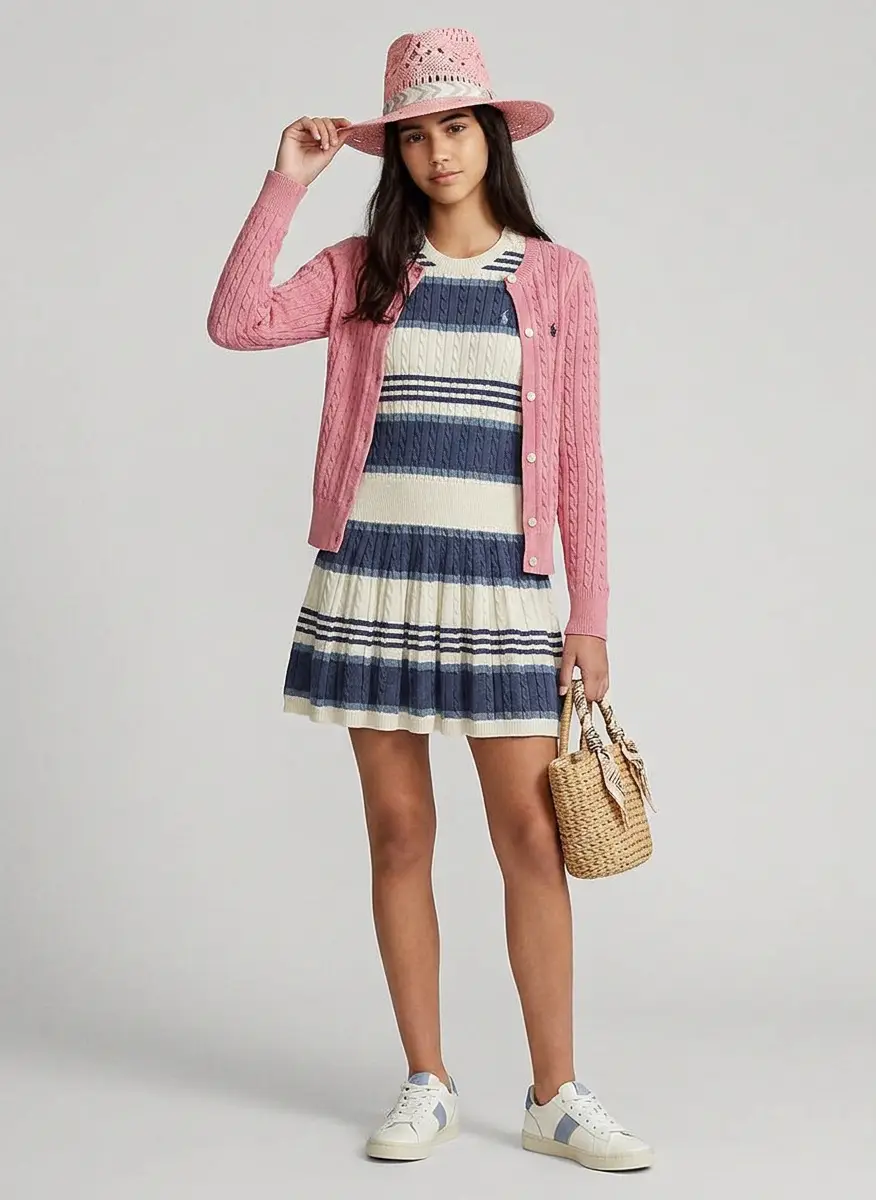 Ralph Lauren Little Girl's & Girl's Cable-Knit Cardigan 3