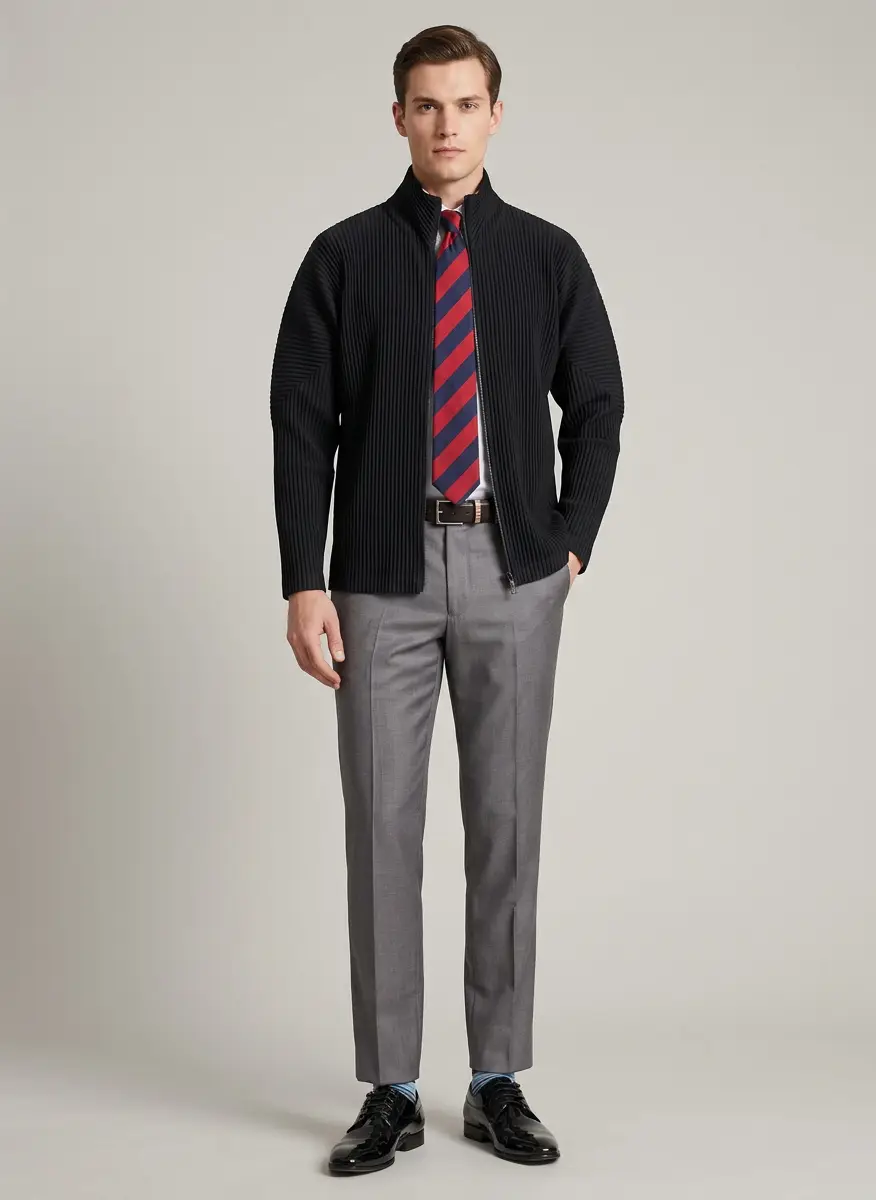 Lands' End Men's Stripe To Be Tied Tie 4