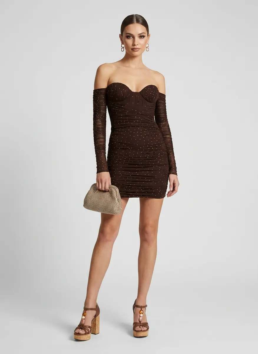 Alex Perry Koda embellished jersey minidress 8