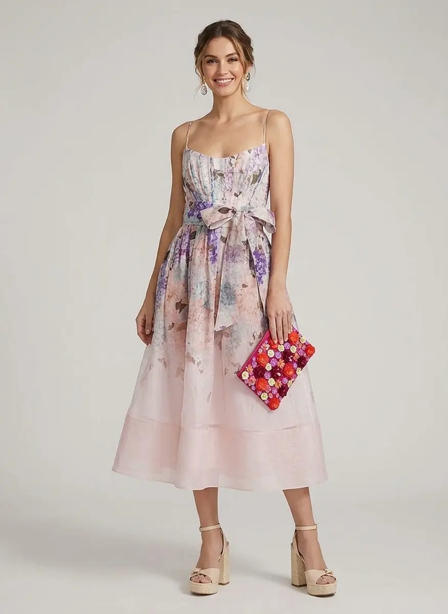 zimmermann bliss floral corset-style cocktail dress Zimmermann Bliss Floral Print Corset Dress In Multi Hydrangea - 50% Off