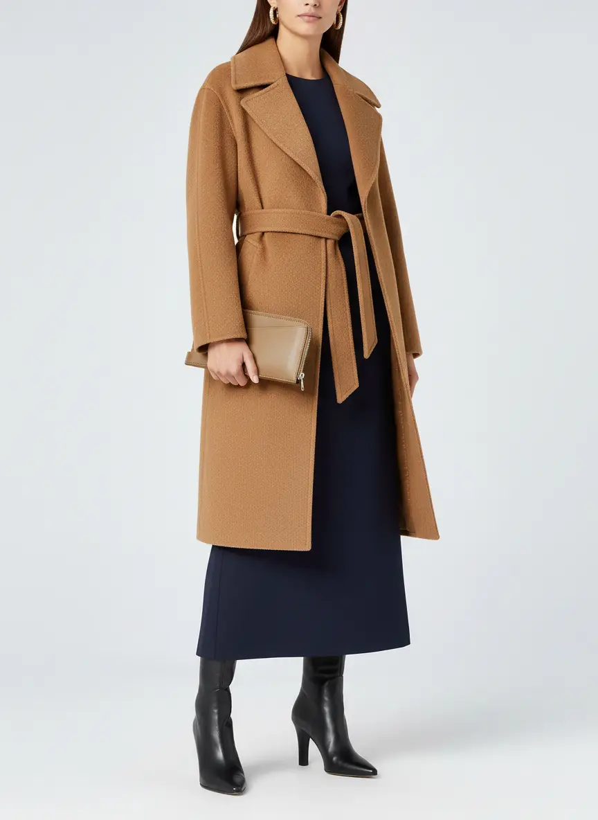 Calvin Klein Womens Wool Blend Belted Wrap Coat, Created for Macys 5