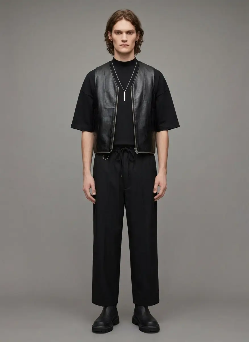 Jil Sander Black Cotton Mock-Neck T-shirt 5