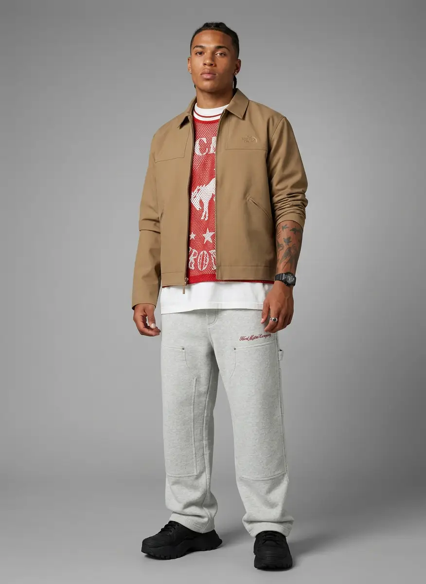 FORD Knee Paneled Baggy Carpenter Sweatpants 7