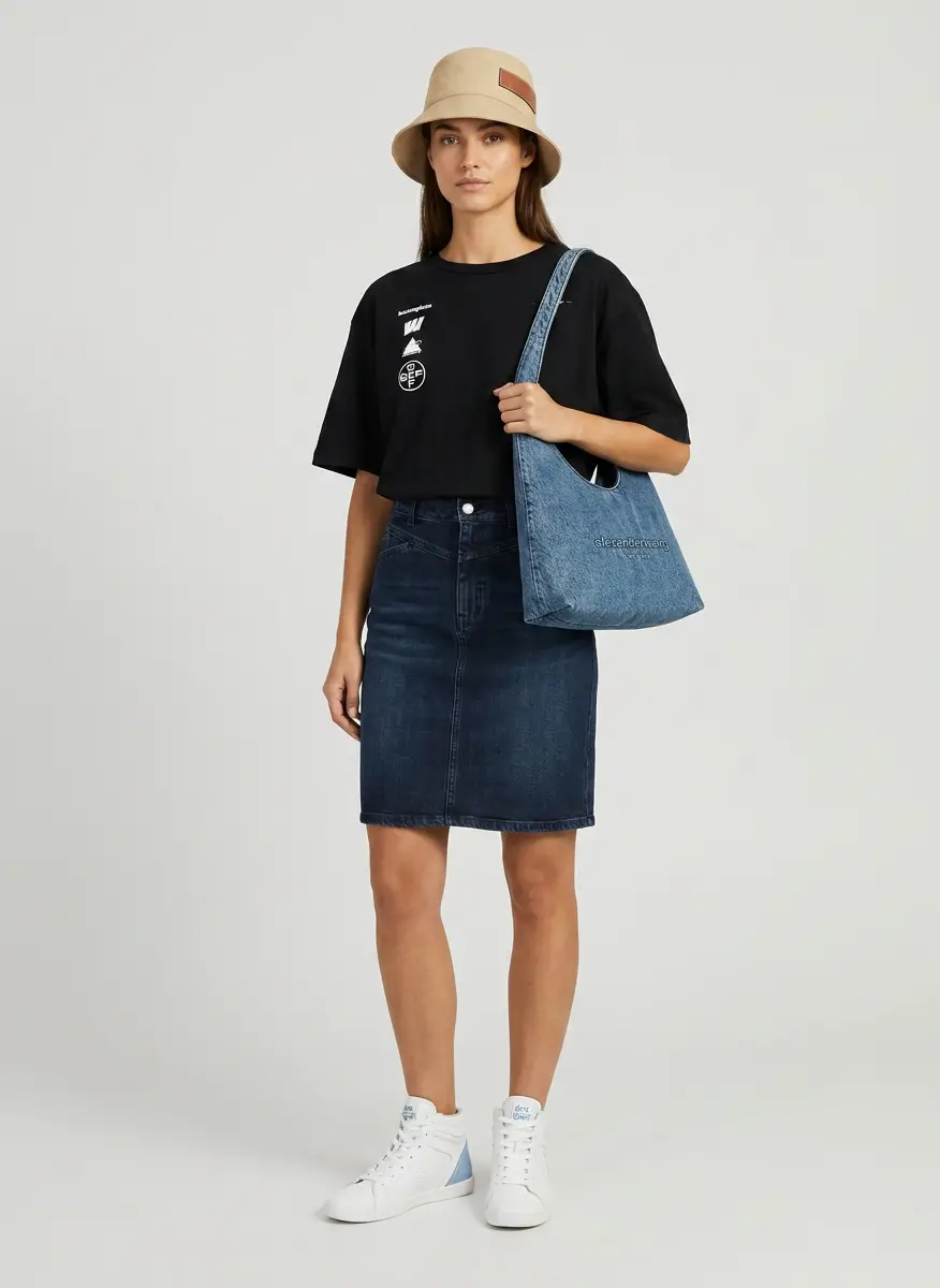 Alexander Wang Pike Denim Medium Shoulder 5