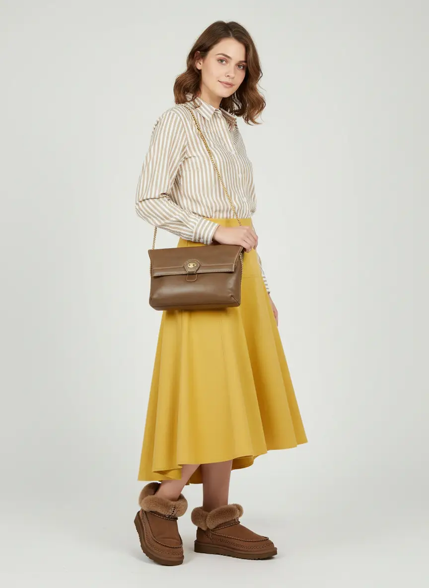 Jil Sander Jil Sander Sunbeam Pleated High-Waist Skirt, Brand Size 36 (US Size 4) 5