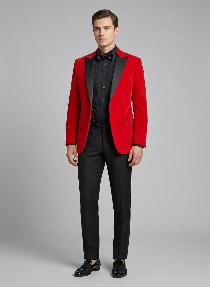 Midnight Red Velvet Dinner Look