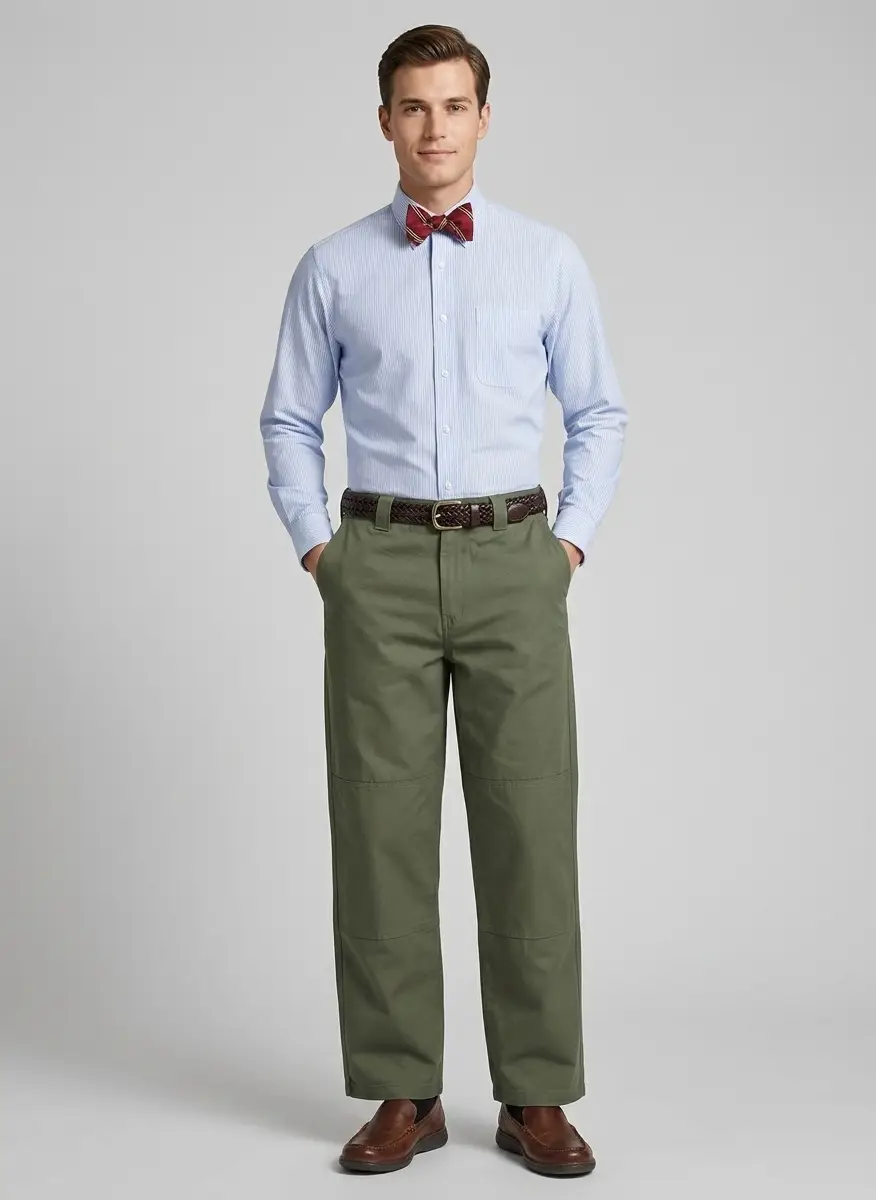 Tommy Hilfiger Tommy Hilfiger Men's Fully Adjustable Leather Braided Belt, Classic Strap for Jeans, Khakis & Dress Pants 6