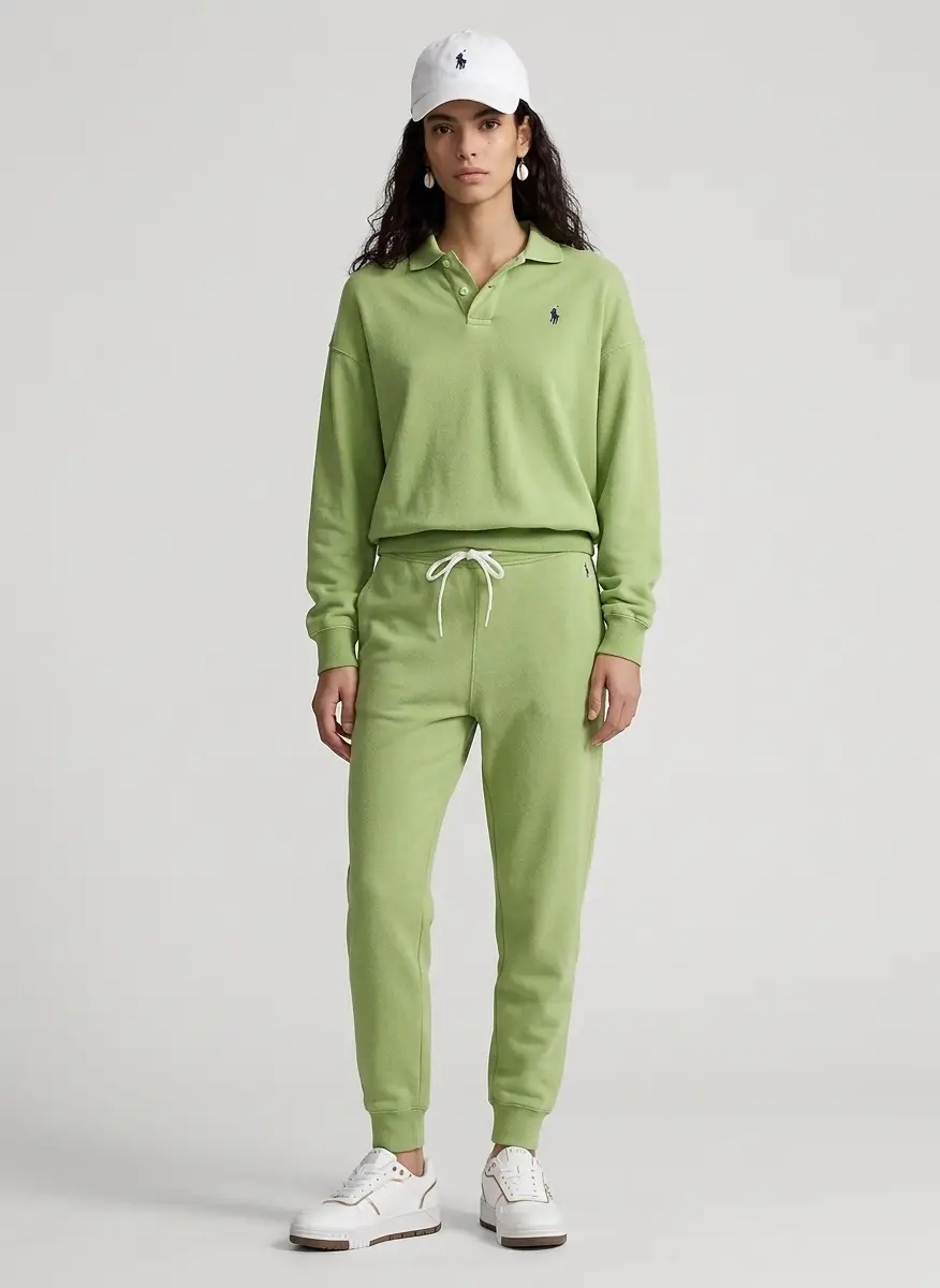 Ralph Lauren Women's Lightweight Fleece Long-Sleeve Polo Sweatshirt 8