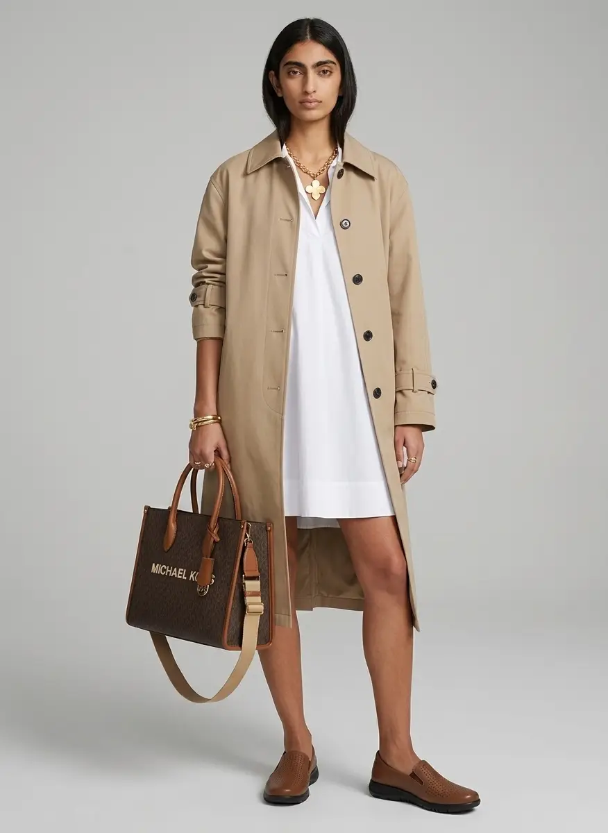 TONYWACK Beige Single-Breasted Trench Coat 6