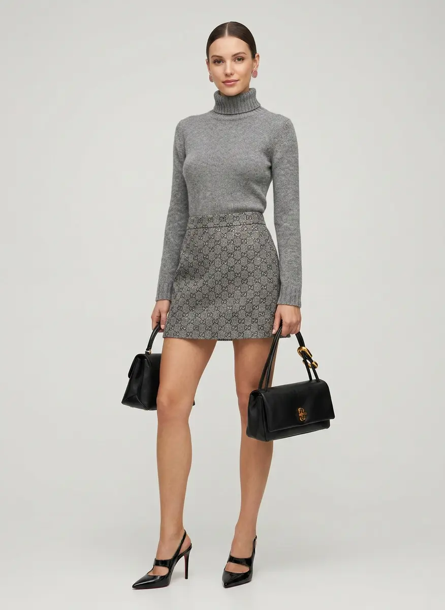 Monochromatic Cashmere Elegance