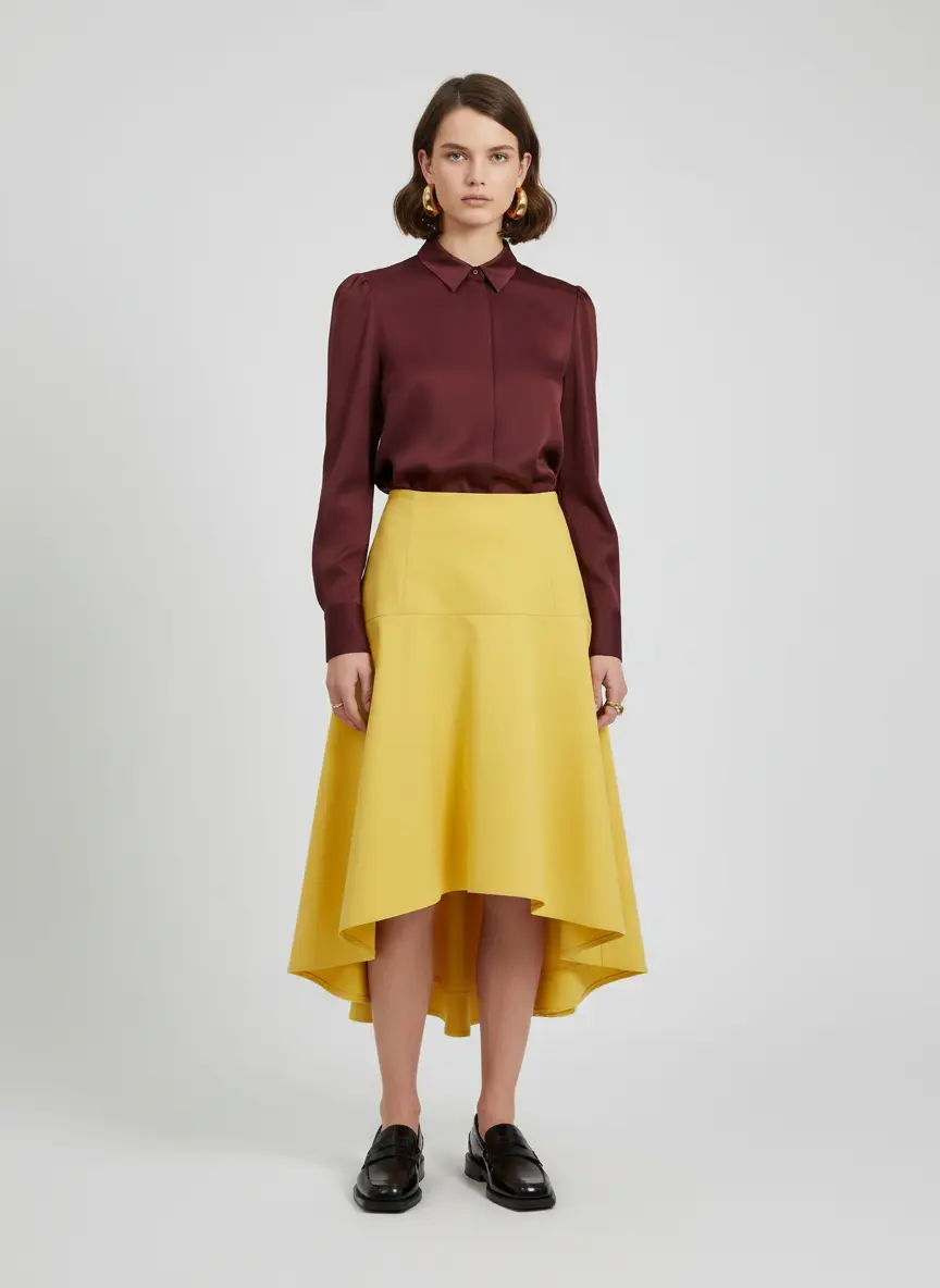 Jil Sander Jil Sander Sunbeam Pleated High-Waist Skirt, Brand Size 36 (US Size 4) 4