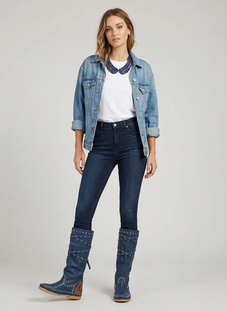 Denim & Fringe Edge