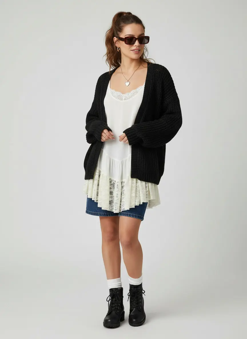 Edgy Coquette Contrast