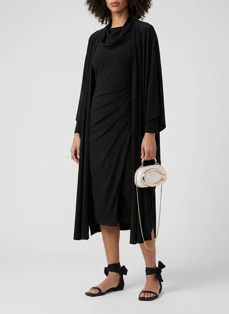 Timeless Noir & Pearl Elegance
