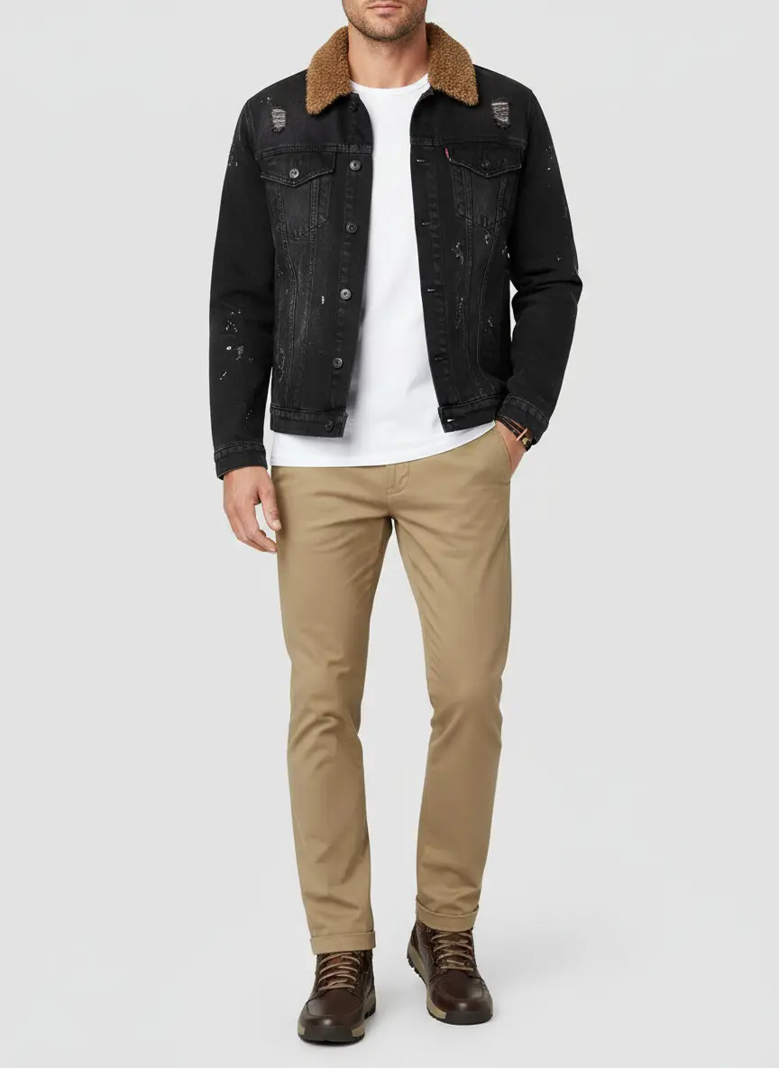 Acne Studios Black Faded Denim Jacket 5