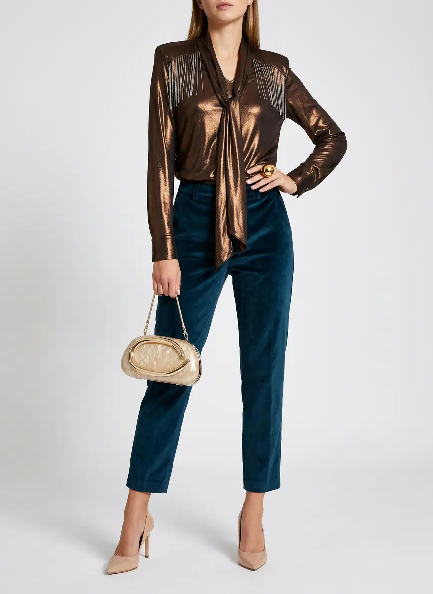 Bronze & Navy Contrast