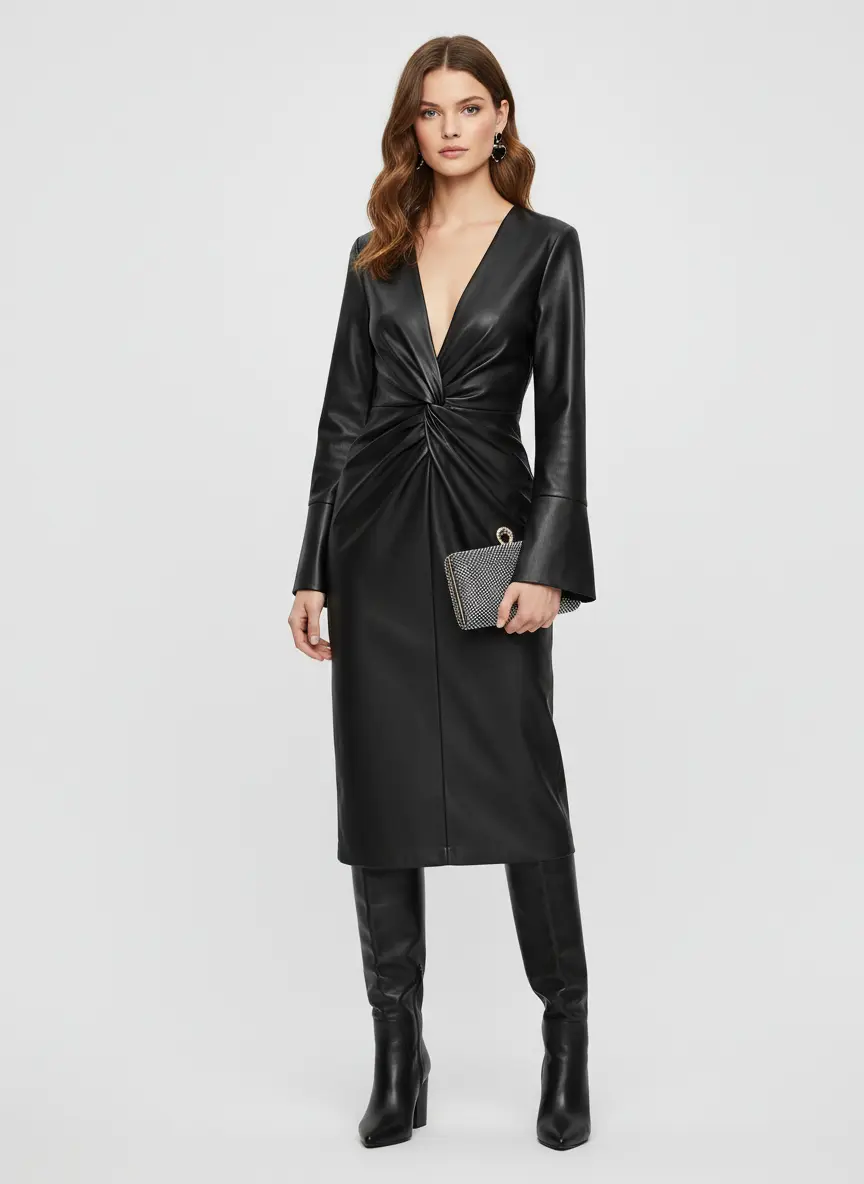 Edgy Leather Glamour