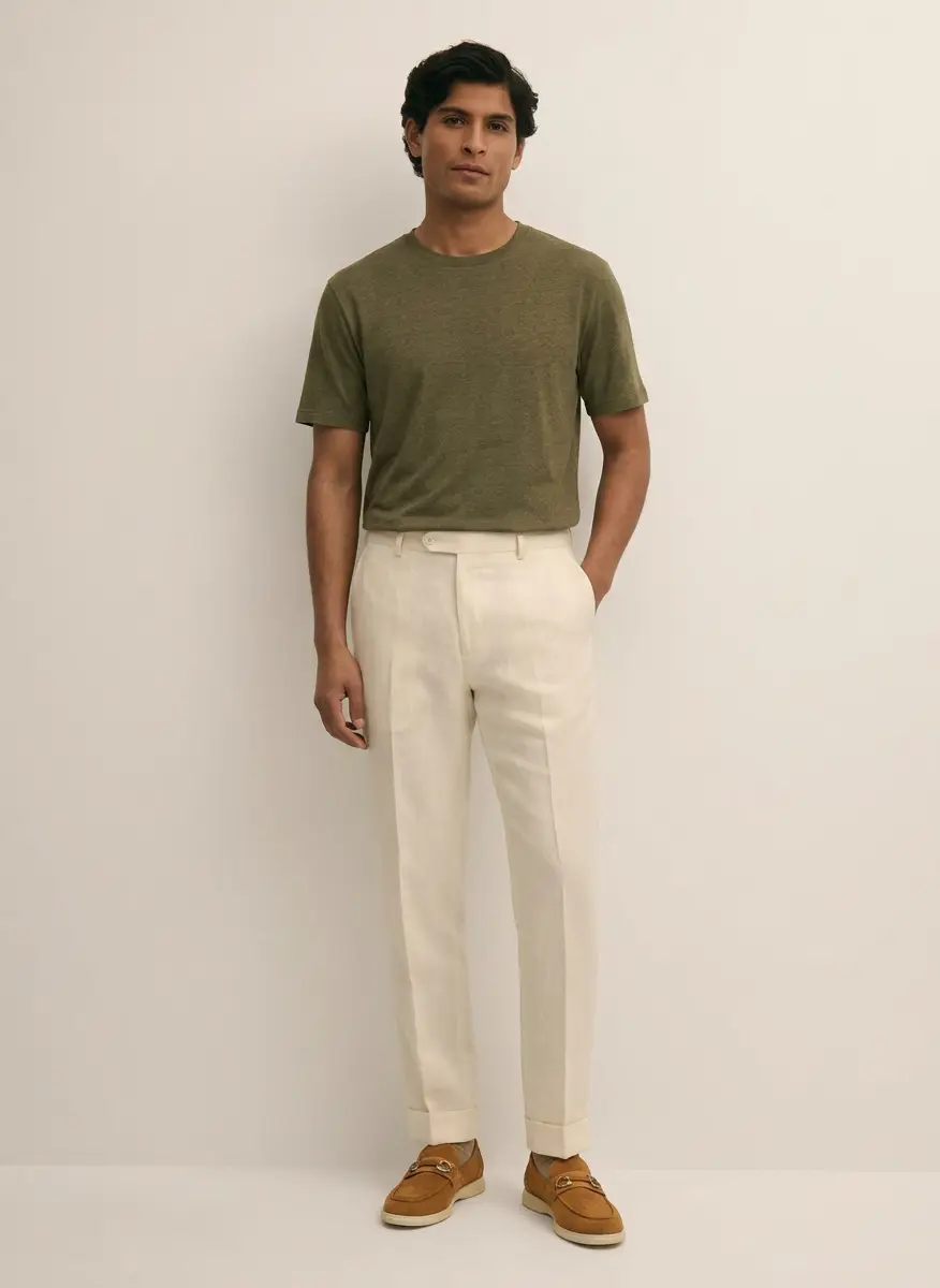 Brooks Brothers Slim Fit Linen Suit Pants 5