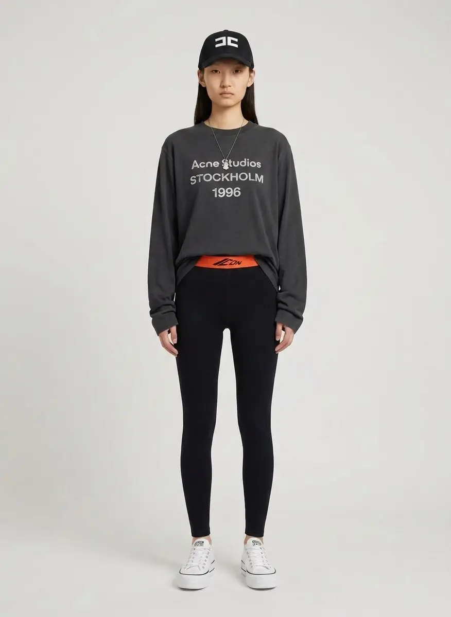 Acne Studios Black Relaxed Fit Logo T-shirt 5