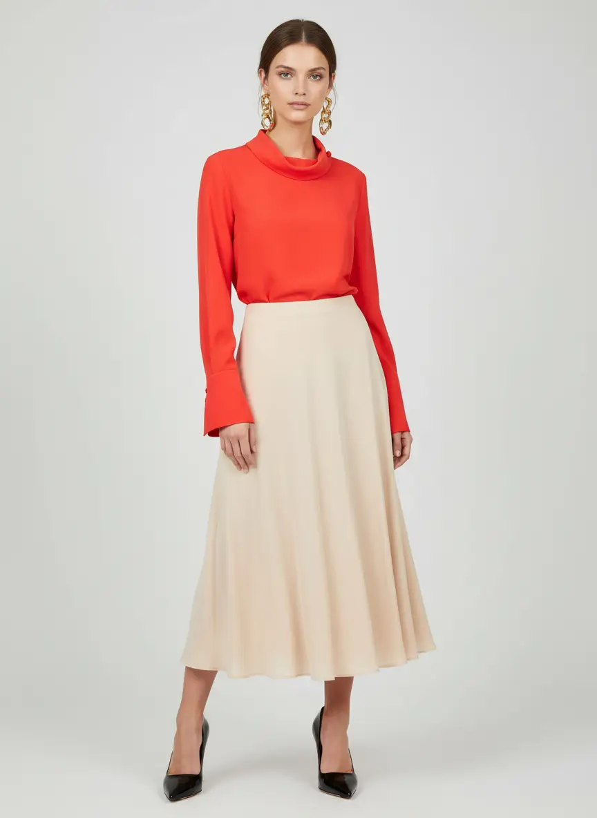 Loro Piana Erika silk midi skirt 7