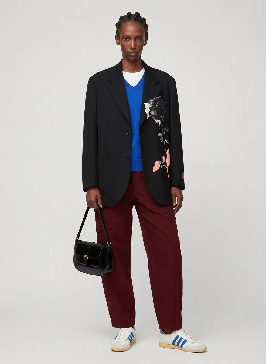 by FAR Black Miranda Semi Patent Leather Shoulder Bag 6