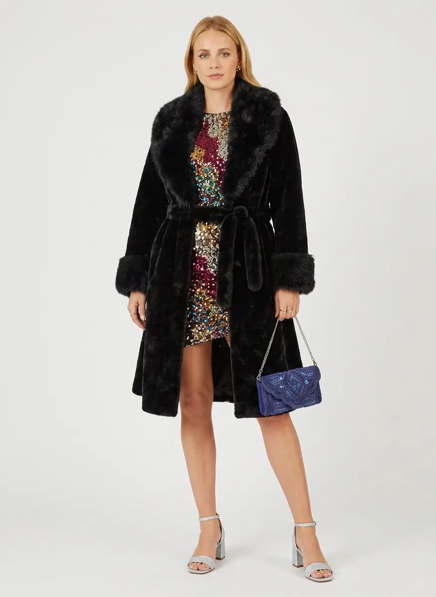 Midnight Faux-Fur Luxe