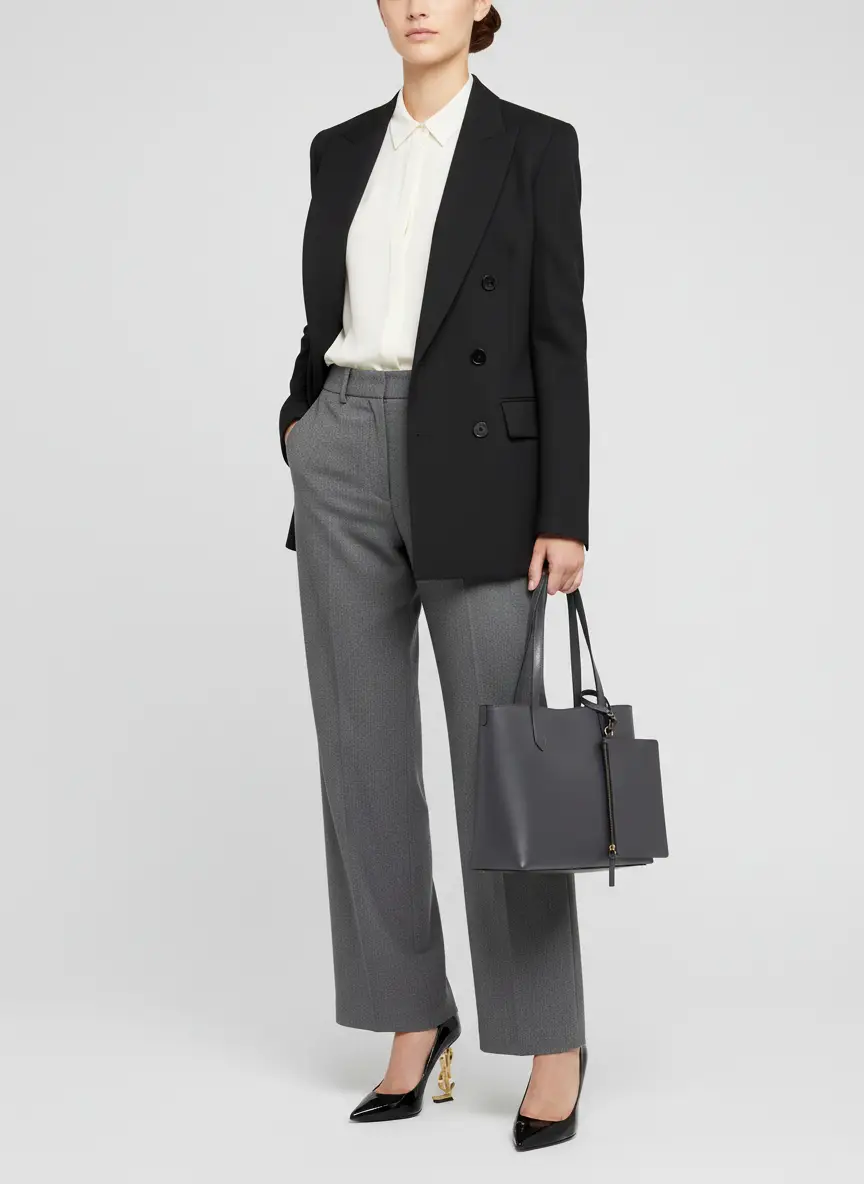 MM6 Gray Tailored Trousers 8