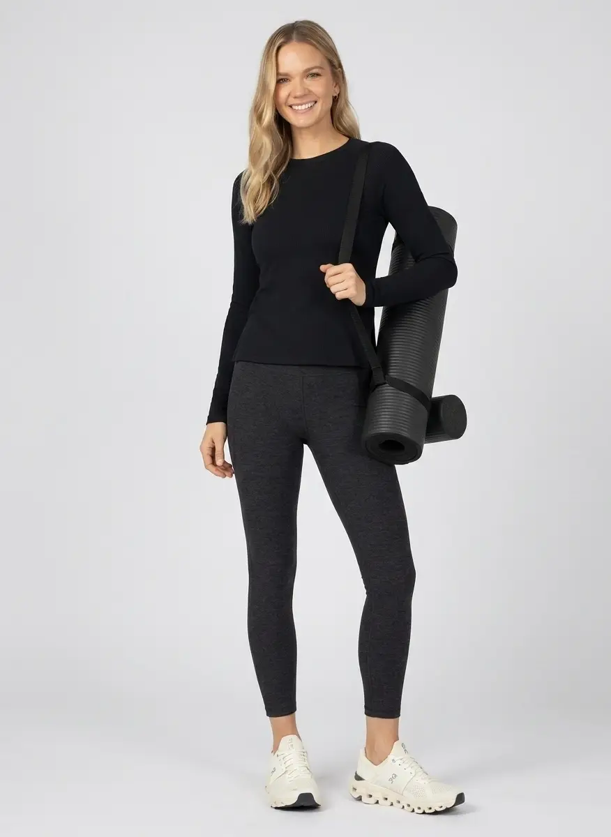 YOGALICIOUS Women's Long Sleeve All Day Solid Tech Top 4